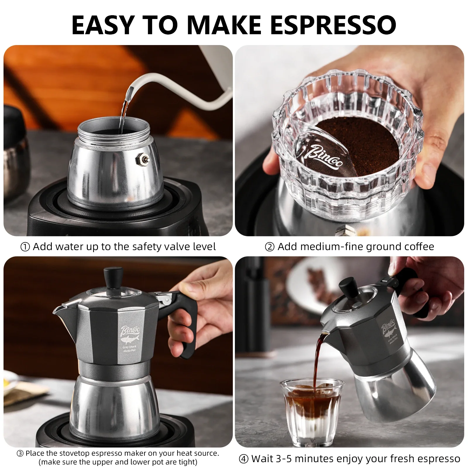 Bincoo Caffettiera Moka a Dopp - Mug Tea Coffee recensione e prezzo