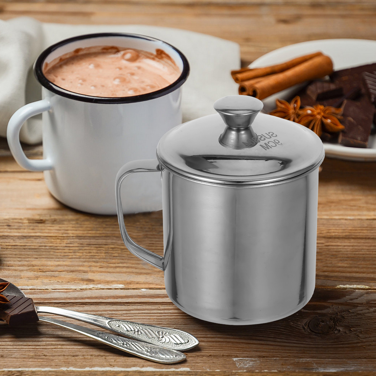 Tazza in Acciaio Inox a Doppio - Coffee Tea & Hot Chocolate recensione e prezzo